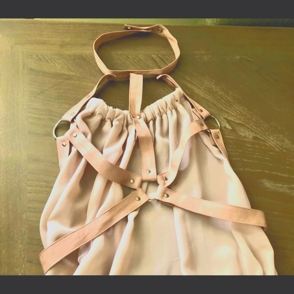 UNIF Light Pink Harness Dress New $200 - Picture 4 of 10